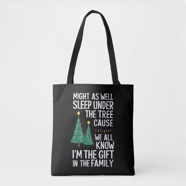 Bolsa Tote Tanto Faz Dormir Debaixo Da Árvore Presente de Nat (Frente)
