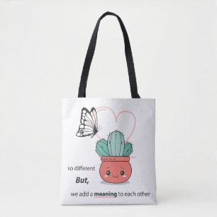 Bolsa Tote Tão Diferente, Perfeito Juntos - Casal De Amor