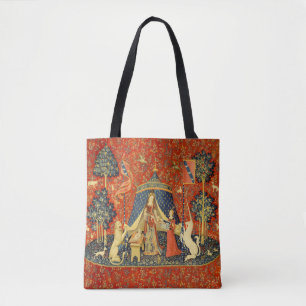 Bolsa Tote Tapeçaria Medieval A Dama e o Unicórnio: Arte Fran