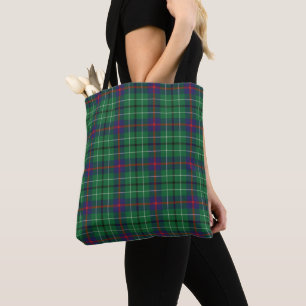Bolsa Tote Tartan Clan Duncan Xadrez Green Purple Red Check