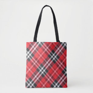 Bolsa Tote Tartan Cloth Pattern Top View