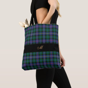 Bolsa Tote Tartan com (ou sem) o( s) seu( s) Inicial( s)
