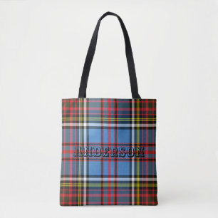 Bolsa Tote Tartan de Anderson do clã