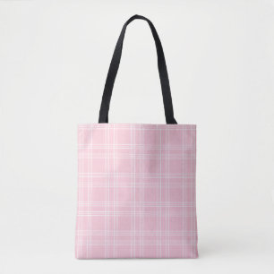 Bolsa Tote Tartan de Xadrez rosa