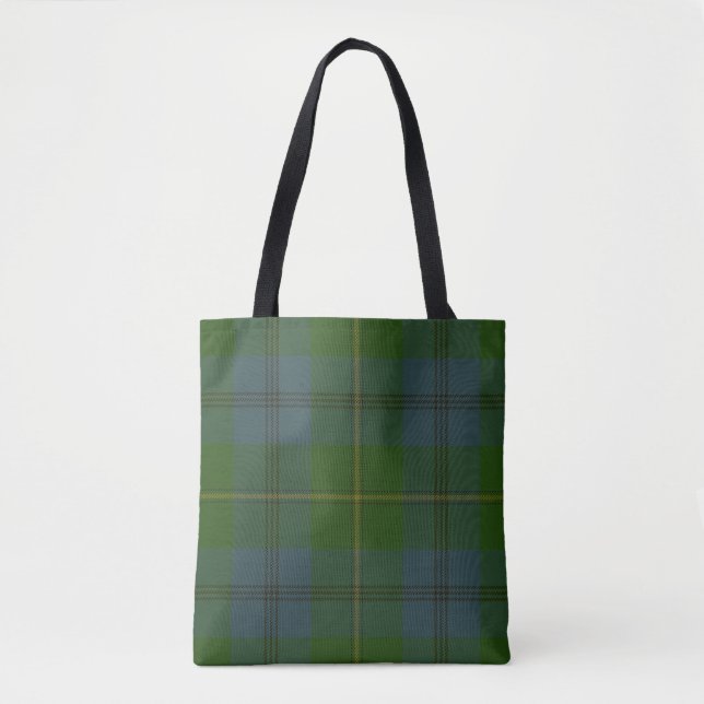 Bolsa Tote Tartan do clã de Johnston (Frente)