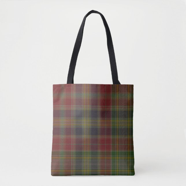 Bolsa Tote Tartan do clã do caçador (Frente)