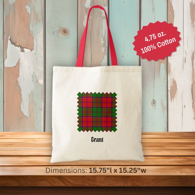 Bolsa Tote Tartan do Clã Grant (Criador carregado)