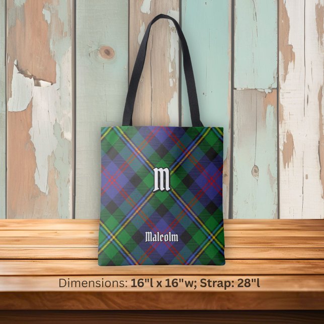 Bolsa Tote Tartan do Clã Malcolm (Criador carregado)