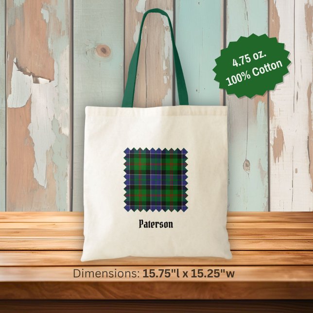 Bolsa Tote Tartan do Clã Paterson (Criador carregado)