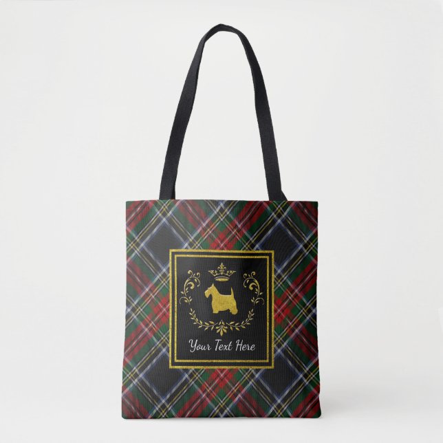 Bolsa Tote Tartan do Ringside de Terrier do Scottish (Frente)