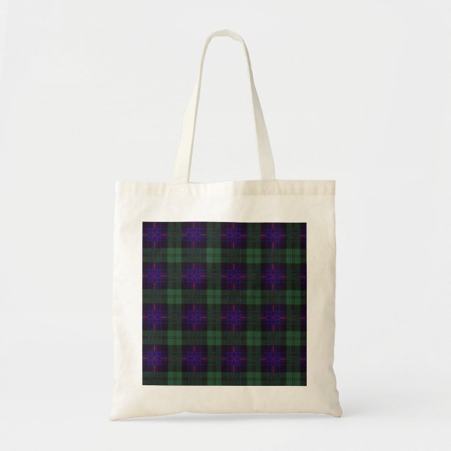Bolsa Tote Tartan escocês do kilt da xadrez do clã de Nixon (Frente)