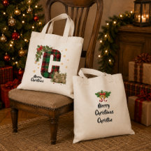 Tartan Personalizado Inicial & Nome de Natal