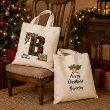Tartan Personalizado Inicial & Nome de Natal