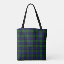 Bolsa Tote Tartan Verde e marinho