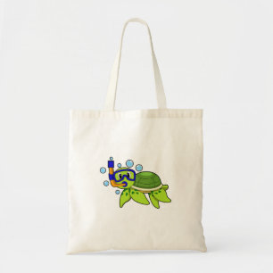 Bolsa Tote Tartaruga a mergulhar com Snorkel