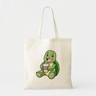 Bolsa Tote Tartaruga com Shell e Café para ir