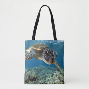 Bolsa Tote Tartaruga de mar verde havaiana