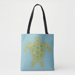 Bolsa Tote Tartaruga do Mar Verde