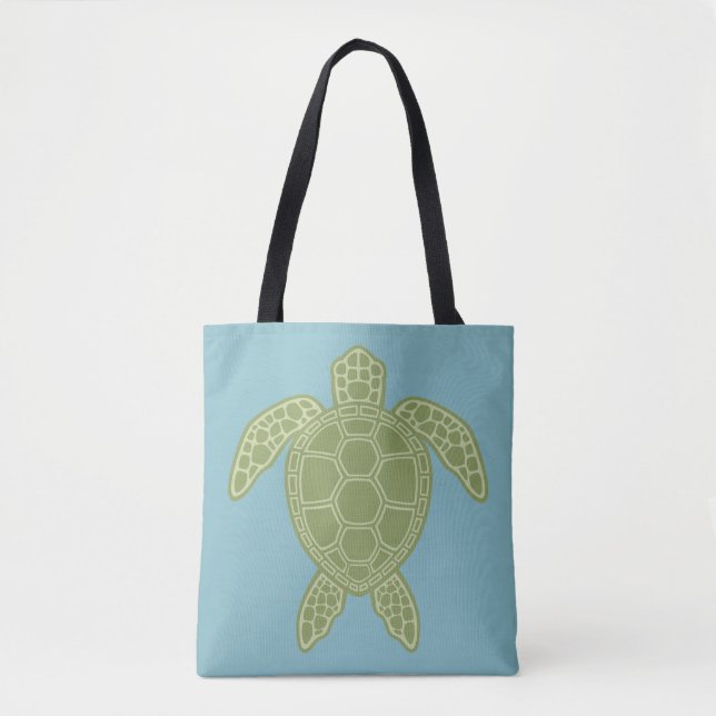 Bolsa Tote Tartaruga do Mar Verde (Frente)