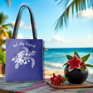Bolsa Tote Tartaruga Havaiana - Pescador estético - Azul Prof