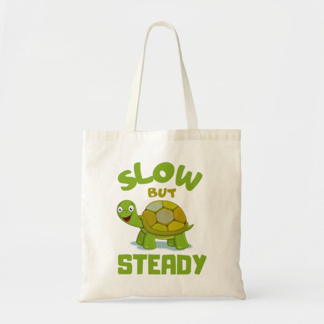 Bolsa Tote tartaruga lenta mas constante (Frente)