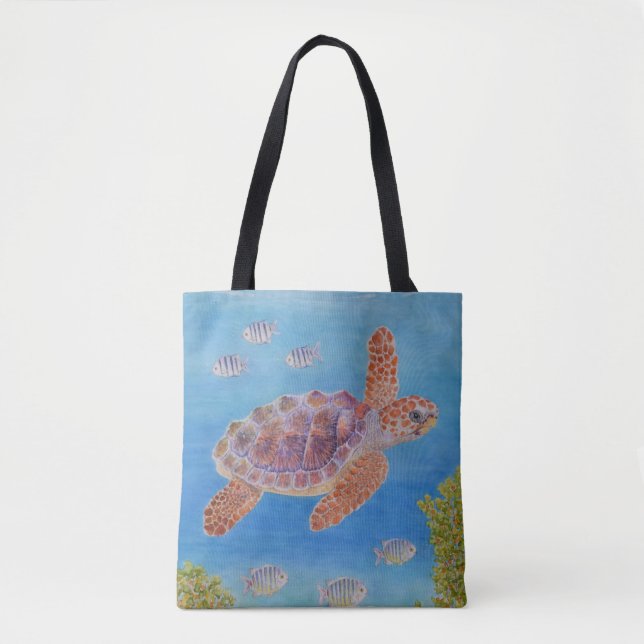 Bolsa Tote Tartaruga Marinha Cabeçuda Jovem (Frente)