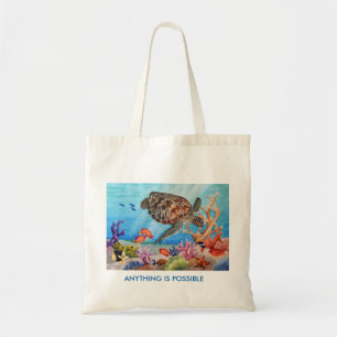 Bolsa Tote Tartaruga na sacola do recife