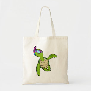 Bolsa Tote Tartaruga Nadando com Snorkel