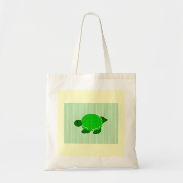 Bolsa Tote Tartaruga Pequena Verde (Frente)