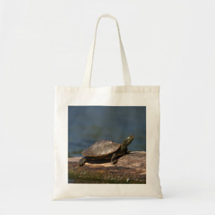 Bolsa Tote Tartaruga pintada em um tronco