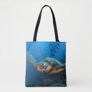 Bolsa Tote Tartaruga Preta (Verde) (Chelonia agassizi)