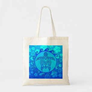 Bolsa Tote Tartaruga tribal azul Sun