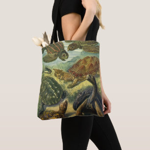 Bolsa Tote Tartarugas Marinhas e Jabutis Vintage por Ernst Ha