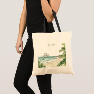 Bolsa Tote Tartarugas Marinhas Golfinhos Oceano Praia