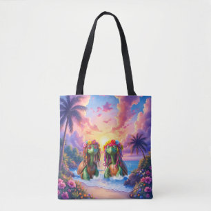 Bolsa Tote Tartarugas Reggae – Vibrações da Ilha para Sempre.