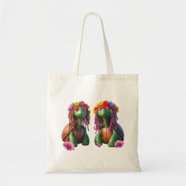 Bolsa Tote Tartarugas Reggae – Vibrações da Ilha para Sempre.
