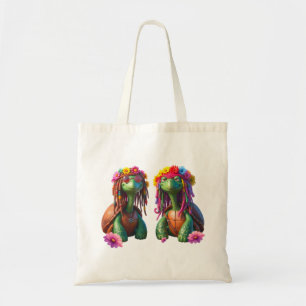Bolsa Tote Tartarugas Reggae – Vibrações da Ilha para Sempre.