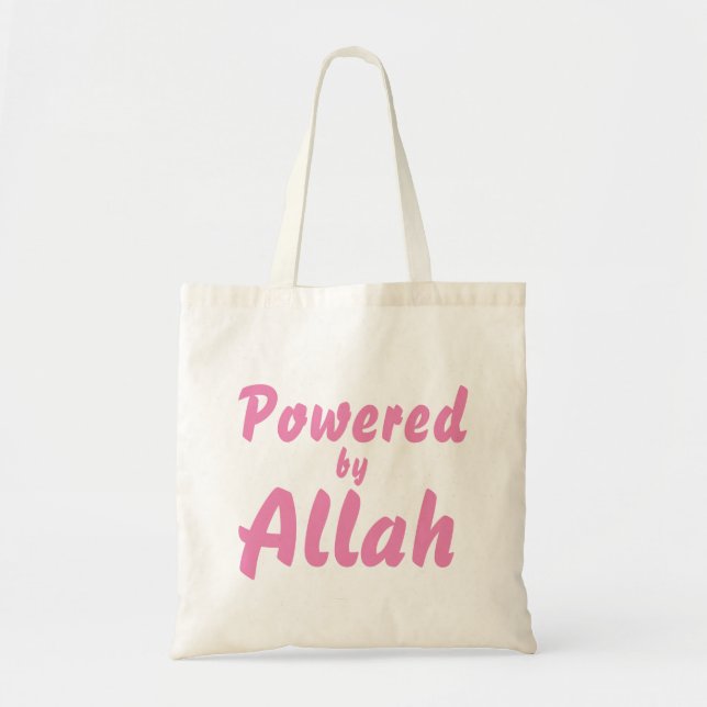 Bolsa Tote Tas "Powered by Allah". (Frente)