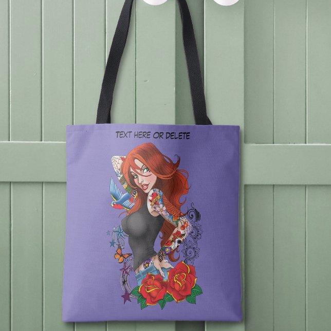 Bolsa Tote Tattoos das mulheres ruivas (Criador carregado)