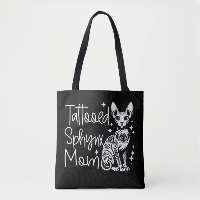 Bolsa Tote Tatuado Sphynx Mãe Gift (Frente)