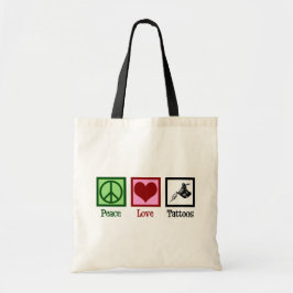 Bolsa Tote Tatuagem de Amor pela Paz Tatuagem Bonita