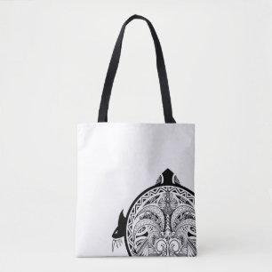 Bolsa Tote Tatuagem Tribal Turtle