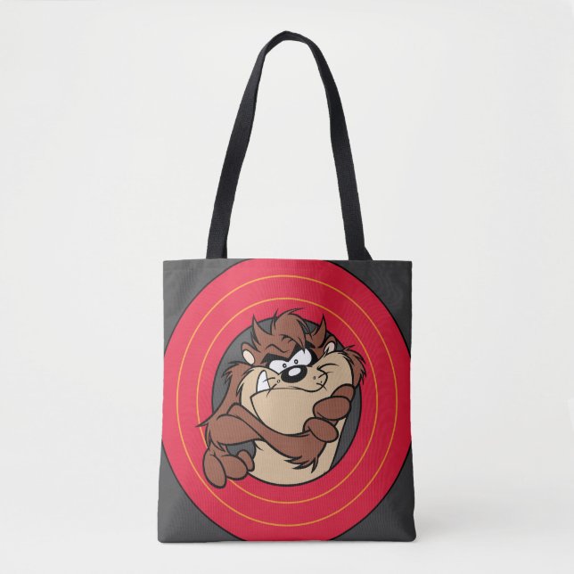 Bolsa Tote TAZ™ através dos círculos do LOONEY TUNS™ (Frente)