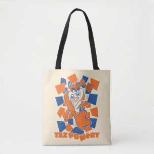 Bolsa Tote TAZ™ Hungry Smashing Através do Checker
