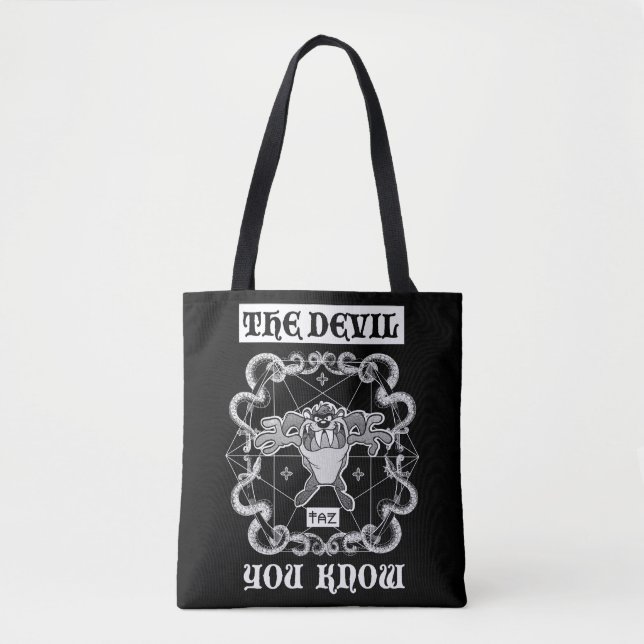 Bolsa Tote TAZ™ O Diabo que você conhece (Frente)
