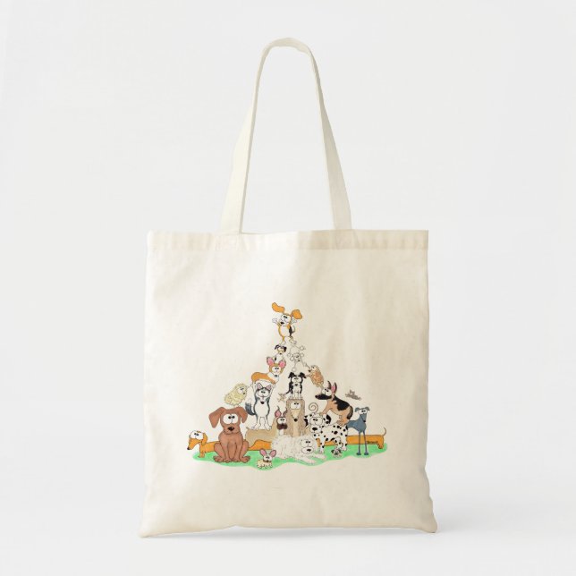 Bolsa Tote Tchau Dachshund e o Top Dog Beagle (Frente)
