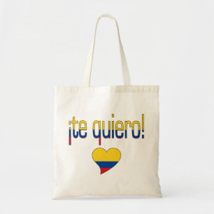 Bolsa Tote ¡ Te Quiero! Cores da bandeira de Colômbia