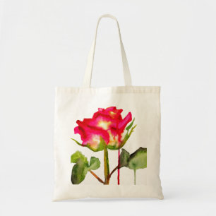 Bolsa Tote Tea Rosa aquosa híbrido cor-de-água, moderna art