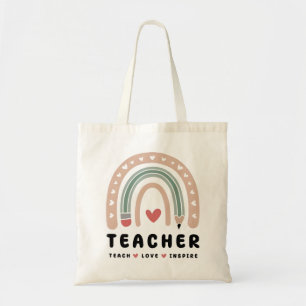Bolsa Tote Teach Love Inspirar Retro Design