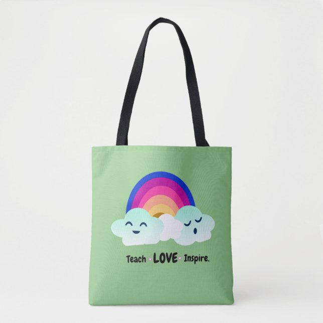 Bolsa Tote Teach Love Inspire Teacher Appreciation  (Frente)